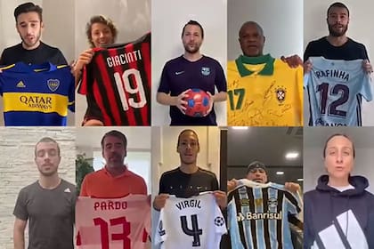 Algunos de los y las futbolistas que participan de la subasta