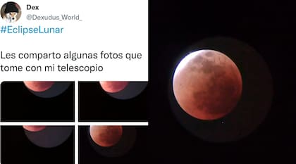 Algunos espectadores apreciaron el Eclipse Lunar desde sus telescopios