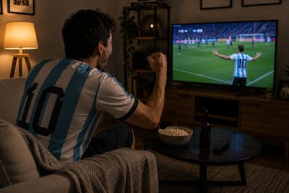 Algunos hinchas priorizan la concentración en el partido por encima de la experiencia compartida (Foto: imagen ilustrativa con IA)