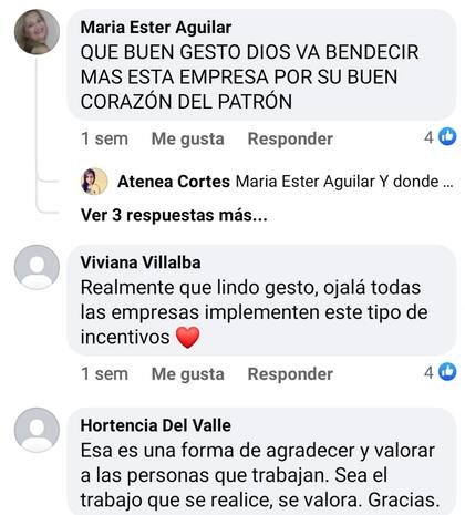 Algunos mensajes que se pueden ver en la publicación por parte de sus seguidores