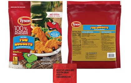 Algunos nuggets de pollo Tyson podrían estar contaminados