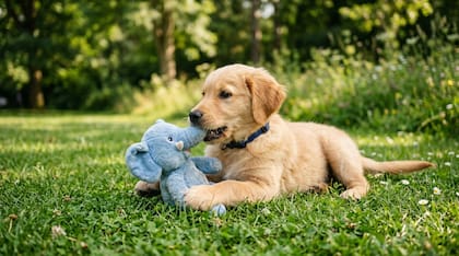 Algunos peluches pueden parecerles reconfortantes a los perros (Foto ilustrativa generada por IA)