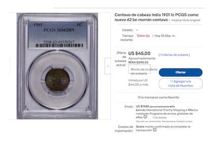 Algunos propietarios de estos centavos los ofertan en internet