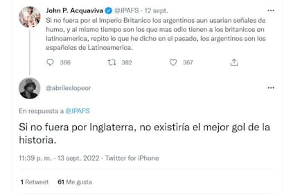 Algunos tuiteros apelaron al humor para responder al influencer Acquaviva