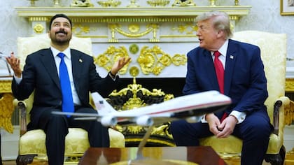 Ali Faleh al-Zaidi y Donald Trump en la Casa Blanca