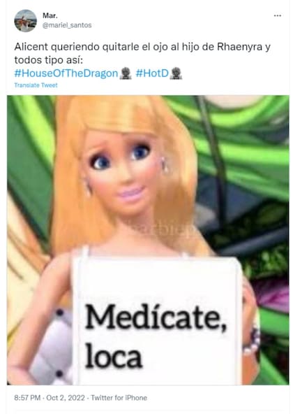 Alicent fue parte de los memes de Twitter