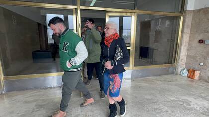 Alicia Barrios, en el quinto piso de los tribunales de Comodoro Py