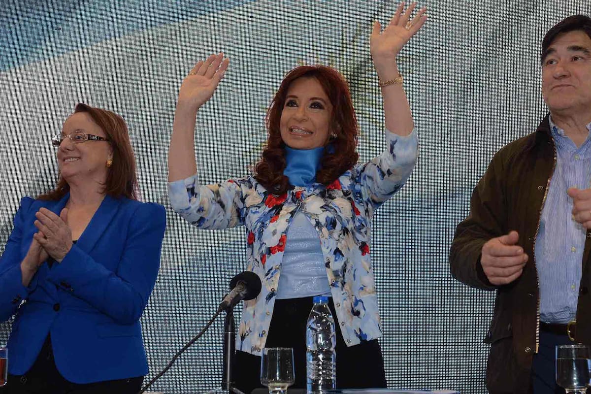 Alicia Kirchner, junto a Cristina y Carlos Zannini