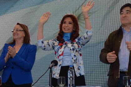 Alicia Kirchner, junto a Cristina y Carlos Zannini
