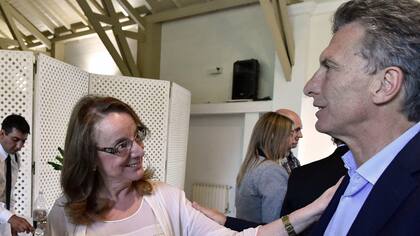 Alicia Kirchner y Macri, ayer, en Olivos
