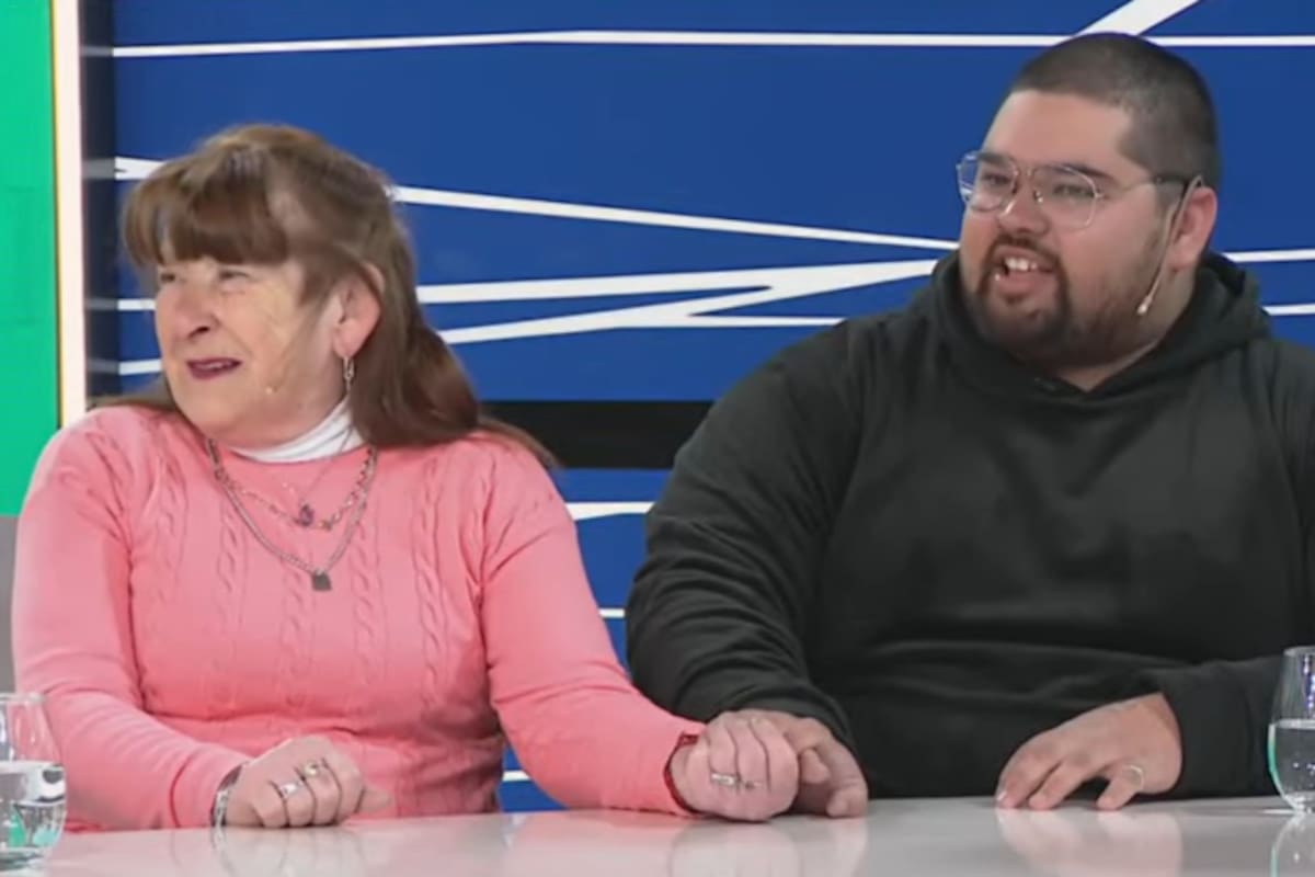 Alicia y su nieto Tomás