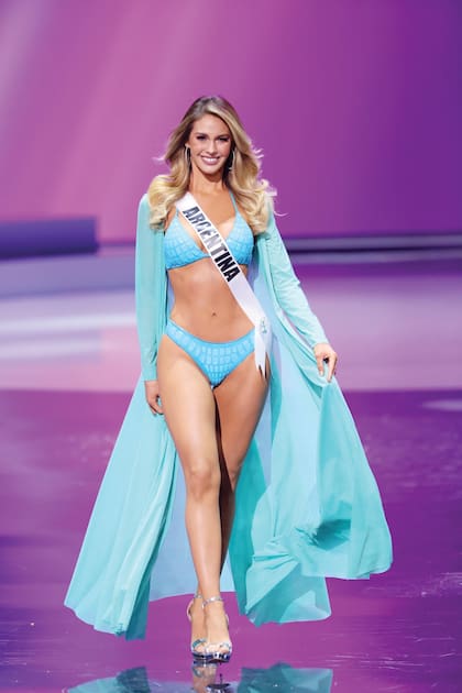 Alina Akselrad en la última competencia de Miss Universo