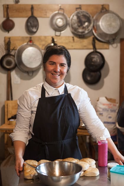 Alina Ruiz en la cocina de Anna Restaurante.