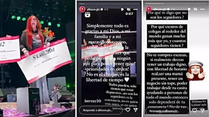 Alisson Lozano celebró unirse al Club de Millonarios de una empresa de cosméticos y otros productos de nombre Farmasi