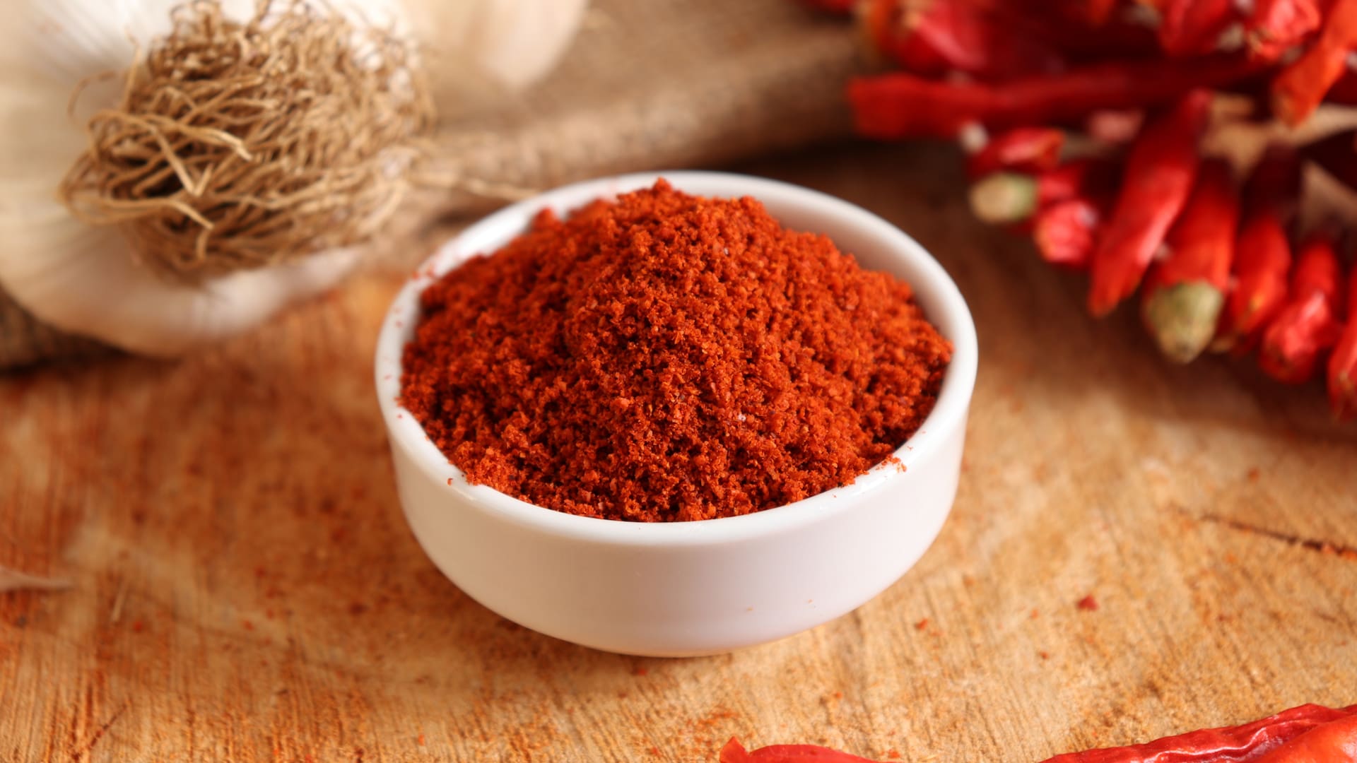 All kinds of spices, including red pepper in curry sauce and more spices