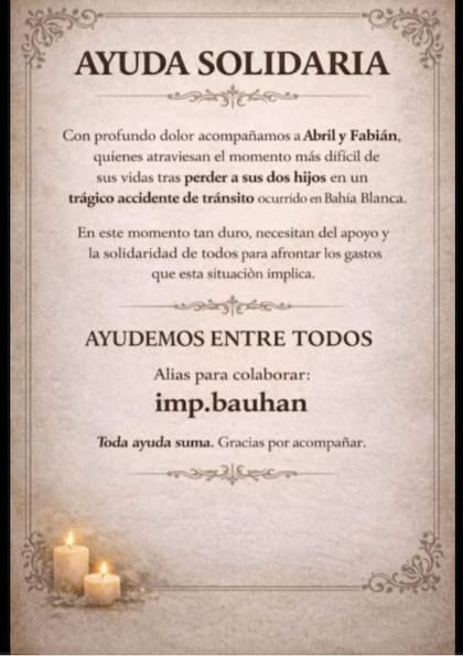 Allegados de la familia impulsaron un pedido solidario