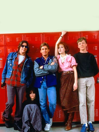 Ally Sheedy, Judd Nelson, Emilio Estévez, Molly Ringwald y Anthony Michael Hall, protagonistas de El club de los cinco