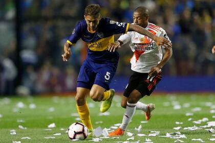 Almendra fue titular la noche de la eliminación de Boca de la Libertadores ante River en la Bombonera, en octubre pasado. Ahora no tiene lugar en el equipo de Russo