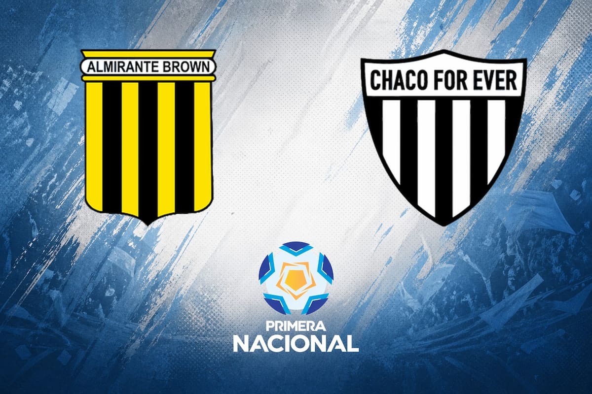 Almirante Brown vs. Chaco For Ever, por una nueva jornada de la Primera Nacional del fútbol argentino