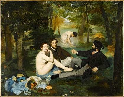 "Almuerzo sobre la hierba", (Le Déjeuner sur l'herbe). 1863. Edouard Manet.