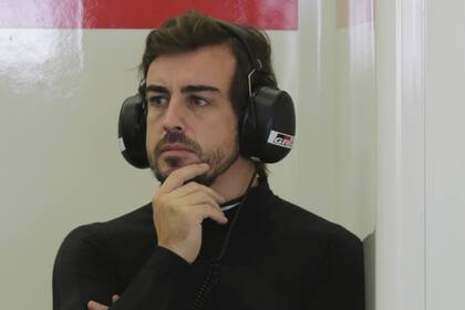 Alonso, durante las pruebas con Toyota en Bahrein, en 2017