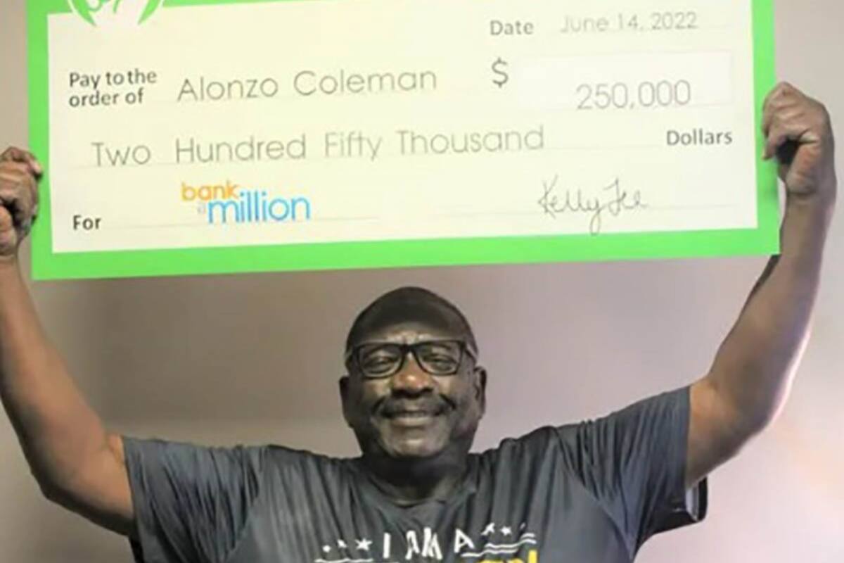 Alonzo Coleman no podía creer que se había ganado la lotería tras apostar por la combinación de sus sueños