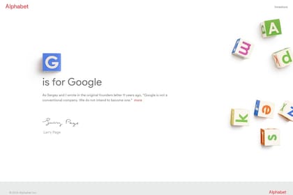 Alphabet es el nuevo nombre para Google