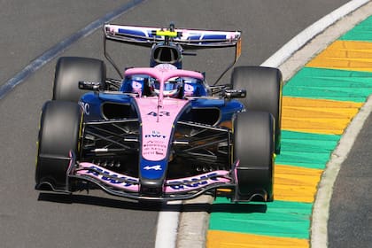 Alpine driver Franco Colapinto of Argentina steers his car during the first practice session for the Australian Formula One Grand Prix at Albert Park, in Melbourne, Australia, Friday, March 6, 2026. (AP Photo/Scott Barbour)