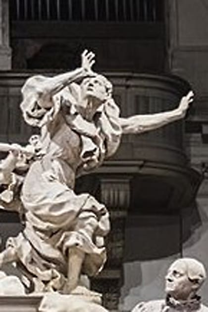 Detalle del altar mayor de la Iglesia a Nuestra Señora de la Salud, Giusto Le Court, en Venecia