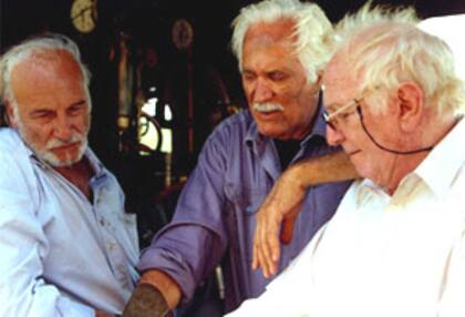 Junto a Federico Luppi y Pepe Soriano en Corazón de fuego