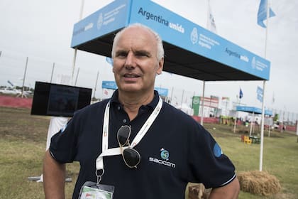 Alvaro Soldano, de la Conae, durante la última edición de Expoagro