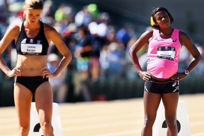 Alysia Montaño, atleta olímpica estadounidense, expone su caso: el de una deportista embarazada que pierde la ayuda de los patrocinadores.