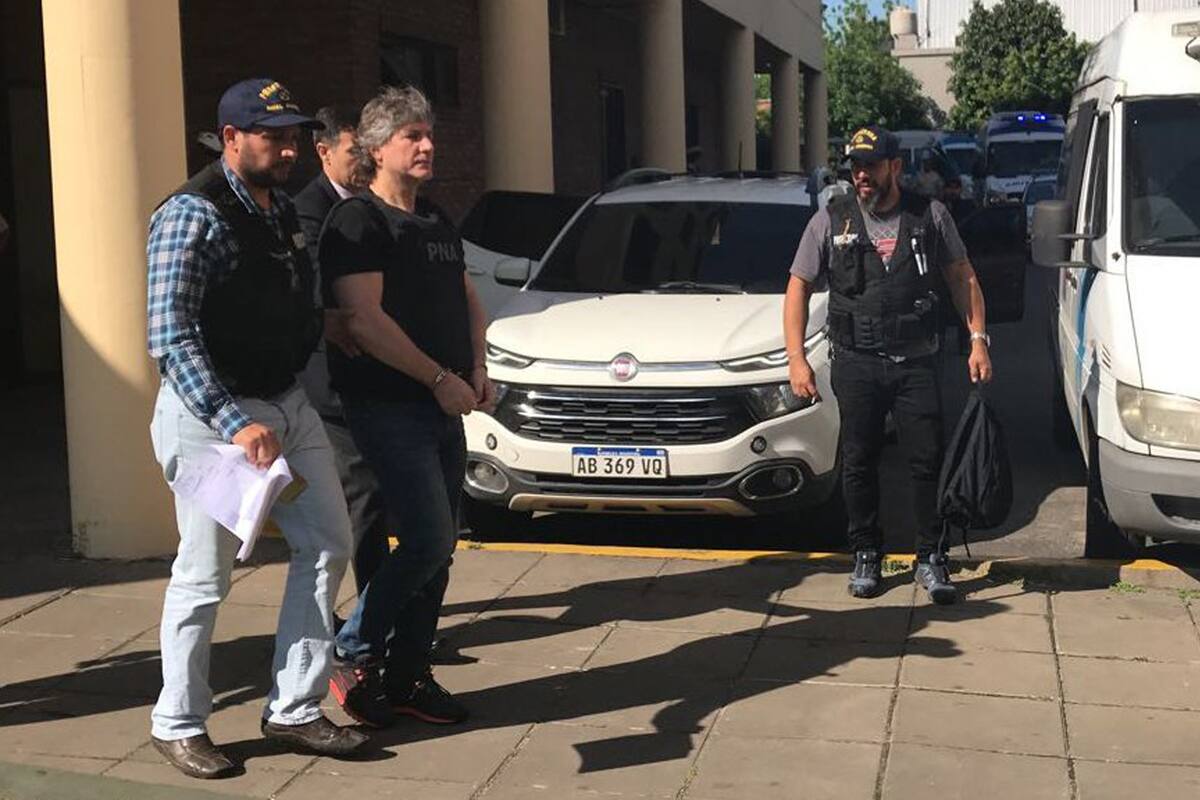 Amado Boudou cuando fue detenido por primera vez, el año pasado