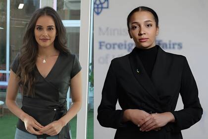 Amaia Zarranz Ai (izq.) y Victoria Shi (der.) son presentadoras digitales. Aunque están inspiradas en personas reales, no existen; la primera conducirá un noticiero diario sobre un reality show en España; la segunda está al servicio de Ministerio de Asuntos Exteriores de Ucrania