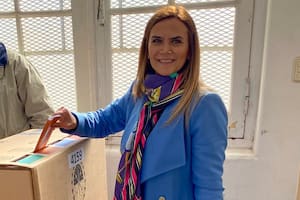 Amalia Granata, cuando fue a votar