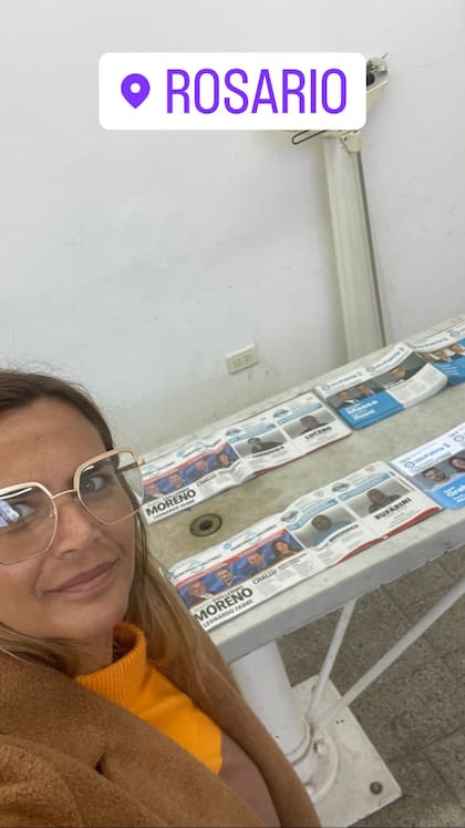 Amalia Granata votó desde Rosario
