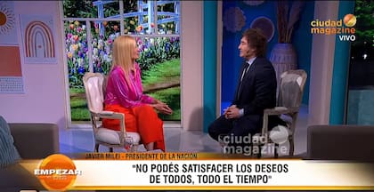 Amalia "Yuyito" González entrevistó a Javier Milei, presidente de la Nación