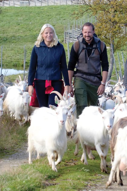 Amantes del aire libre y el ejercicio, los príncipes demostraron su gran estado físico durante una larga caminata en el condado de Hedmark, donde estuvieron de visita dos días.