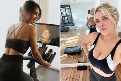 Amantes del ejercicio: Wanda Nara y Antonela Roccuzzo suelen compartir sus rutinas fitness en las redes