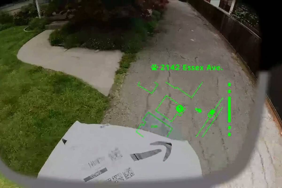 Amazon creó unos anteojos con pantalla incorporada que permiten acelerar la entrega de paquetes; muestran en detalle dónde dejar la entrega, permiten tomar una foto del lugar y más