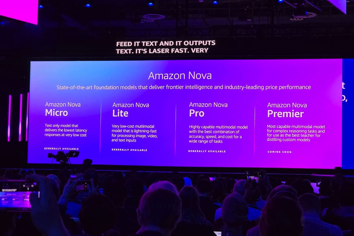 Amazon Nova tendrá cuatro modelos de texto, además de Canvas para fotos y Reel para video