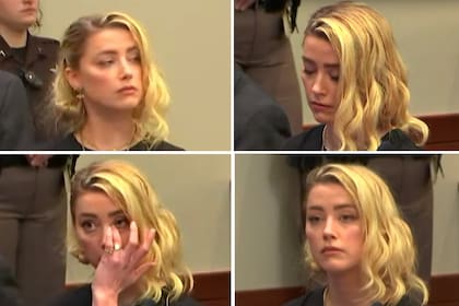 Amber Heard al escuchar el veredicto
