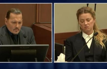 Amber Heard, durante el juicio, al escuchar un audio en el que Johnny Depp dice que la odia