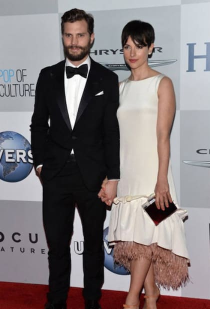 Amelia Warner y Jamie Dornan en el estreno del film
