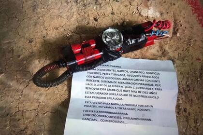 Amenazaron a la policía de Paraná con un artefacto explosivo
