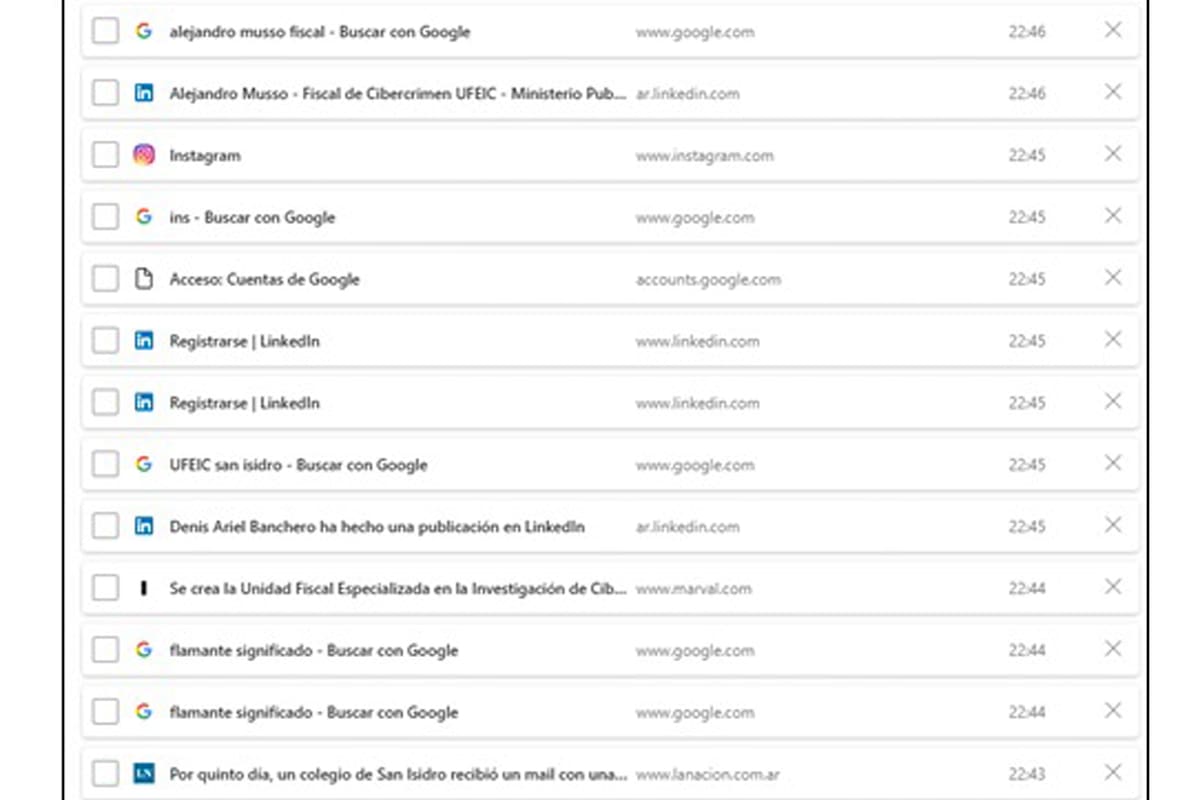 Amenazas a un colegio: tras la nota de La Nación, el alumno acusado buscó en la Web datos del fiscal que lo investigaba