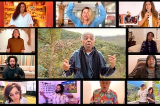 Homenaje. Gilberto Gil cumplió 78 años y los músicos le cantaron "Andar com Fé"
