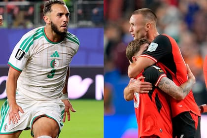 Amine Gouiri, de Argelia; Romano Schimd y Sasa Kalajdzic, de Austria; los dos le ganaron a Jordania, pero ahora necesitan perder para evitar a España
