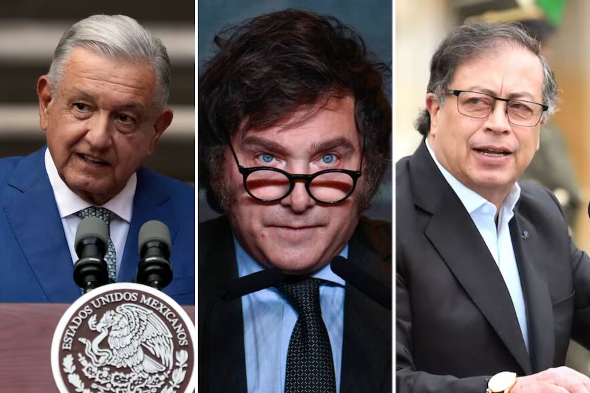 AMLO, Javier Milei y Gustavo Petro.