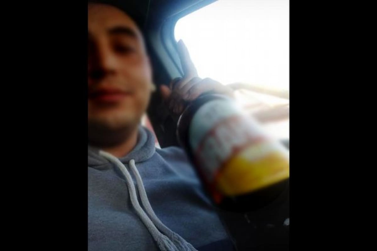 Amoedo había subido a sus redes imágenes de él bebiendo antes del accidente.